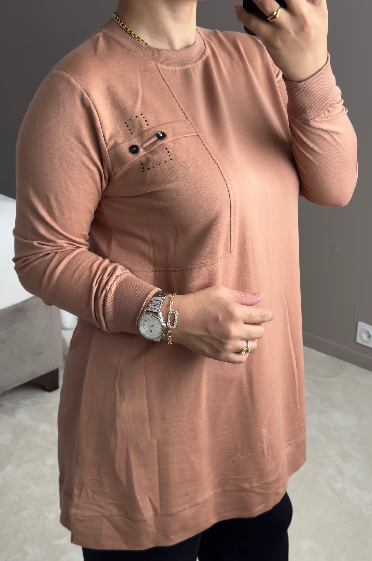 PULL LONG ET LEGER BLEU CIEL