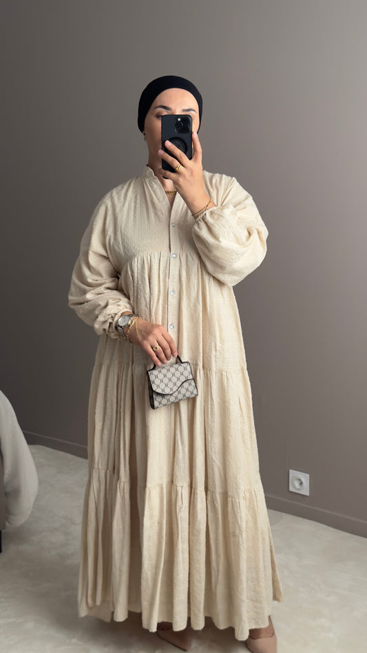 ROBE LONGUE BOHEME EN COTTON LEGERE ET EVASEE