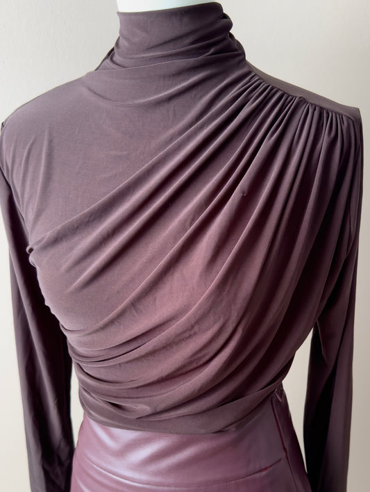 Blouse en jersey avec drapé – chic décontracté