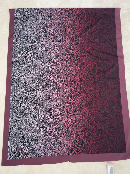 CHALE ELEGANT ROSE FONCE ET NOIR-MOTIF PAISLEY MODERNE-ETNIK DESEN SAL