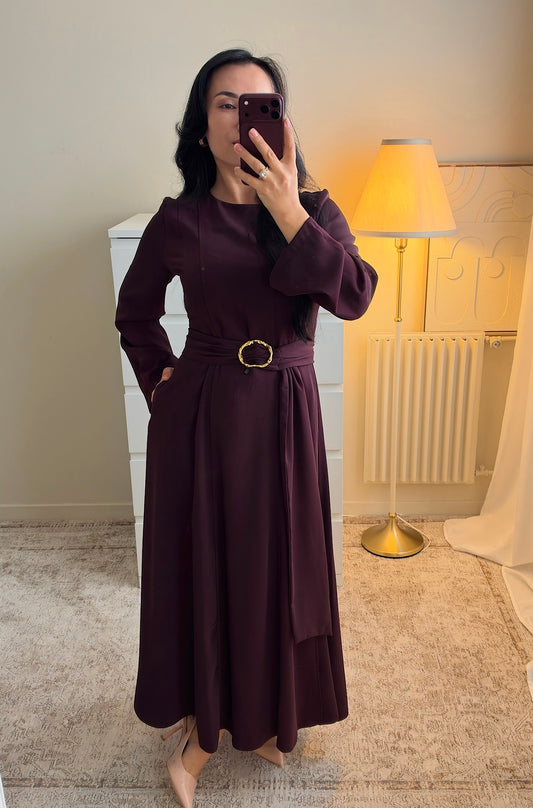 Robe évasée en tissu diamanté pour femme – Élégance & raffinement | Elite Modes