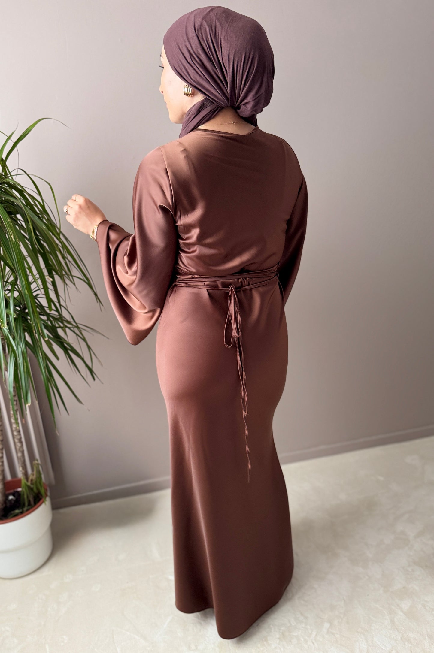 ROBE LONGUE SATIN