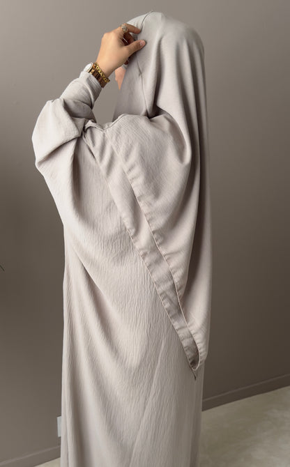 ENSEMBLE ABAYA AVEC KHIMAR DOUBLE COUCHE