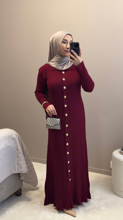 ROBE LONGUE BORDEAUX TRICOT - TRIKO BORDO ELBISE