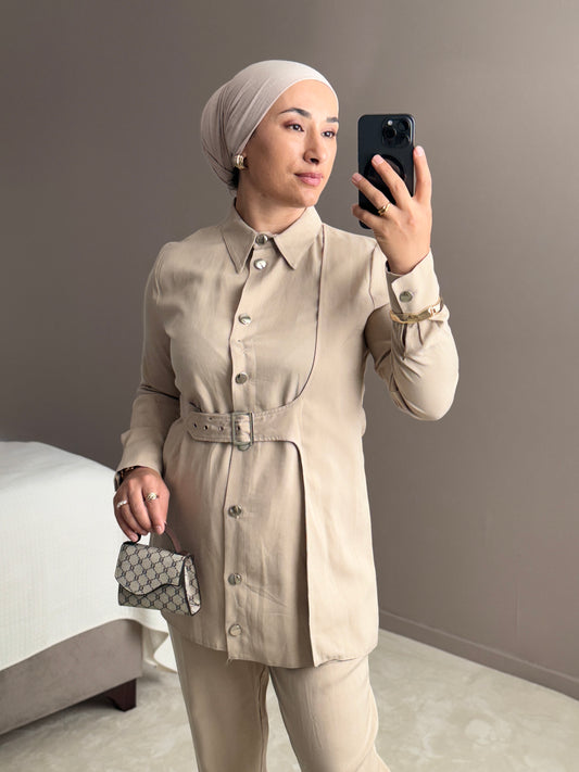 ENSEMBLE BEIGE MODAL TENCEL