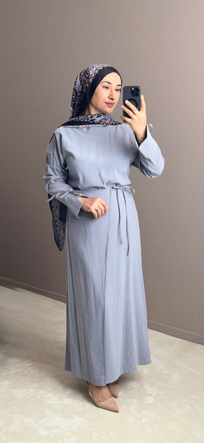 ENSEMBLE ARGENT AVEC JUPE PORTEFEUILLE