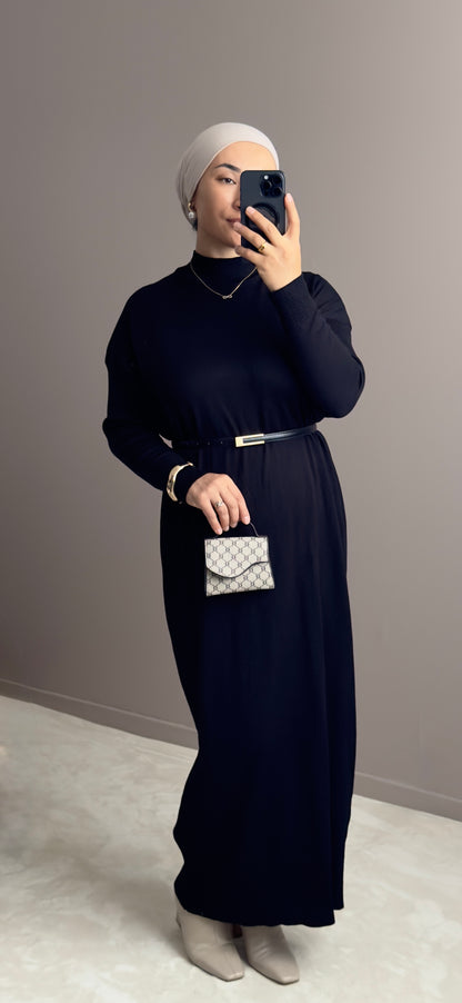 ROBE LONGUE EN TISSU MERCERISE