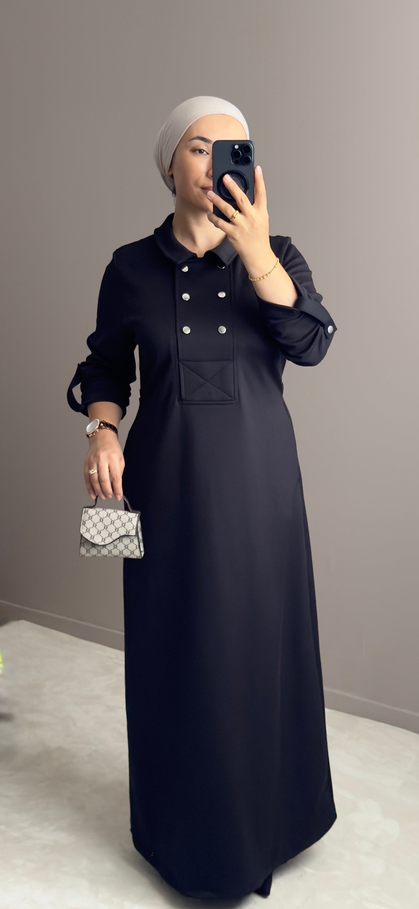 ROBE LONGUE NOIR MODAL OYSHO