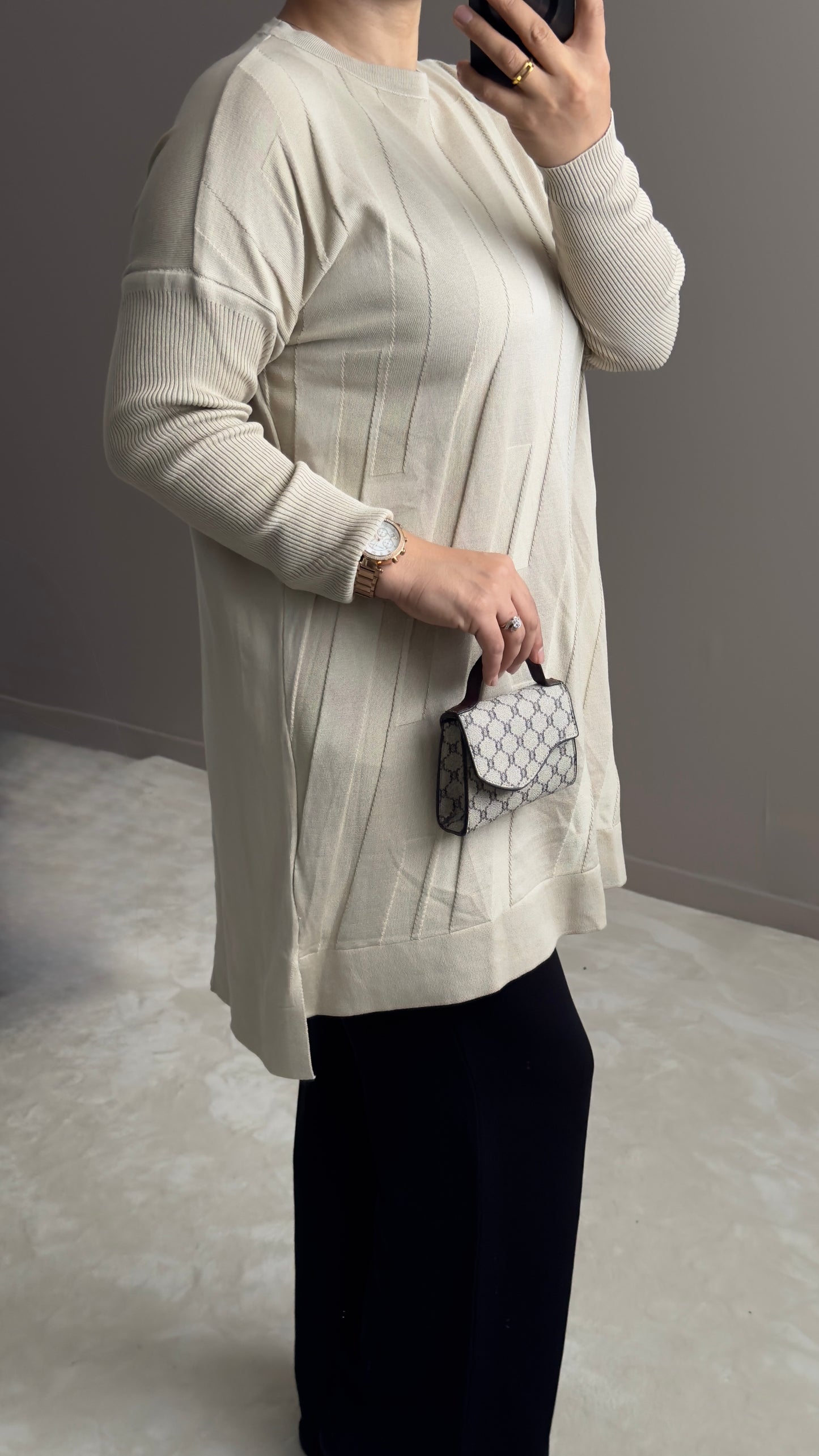 TUNIQUE EN TISSU MERCERISE A MOTIFS INTEGRES