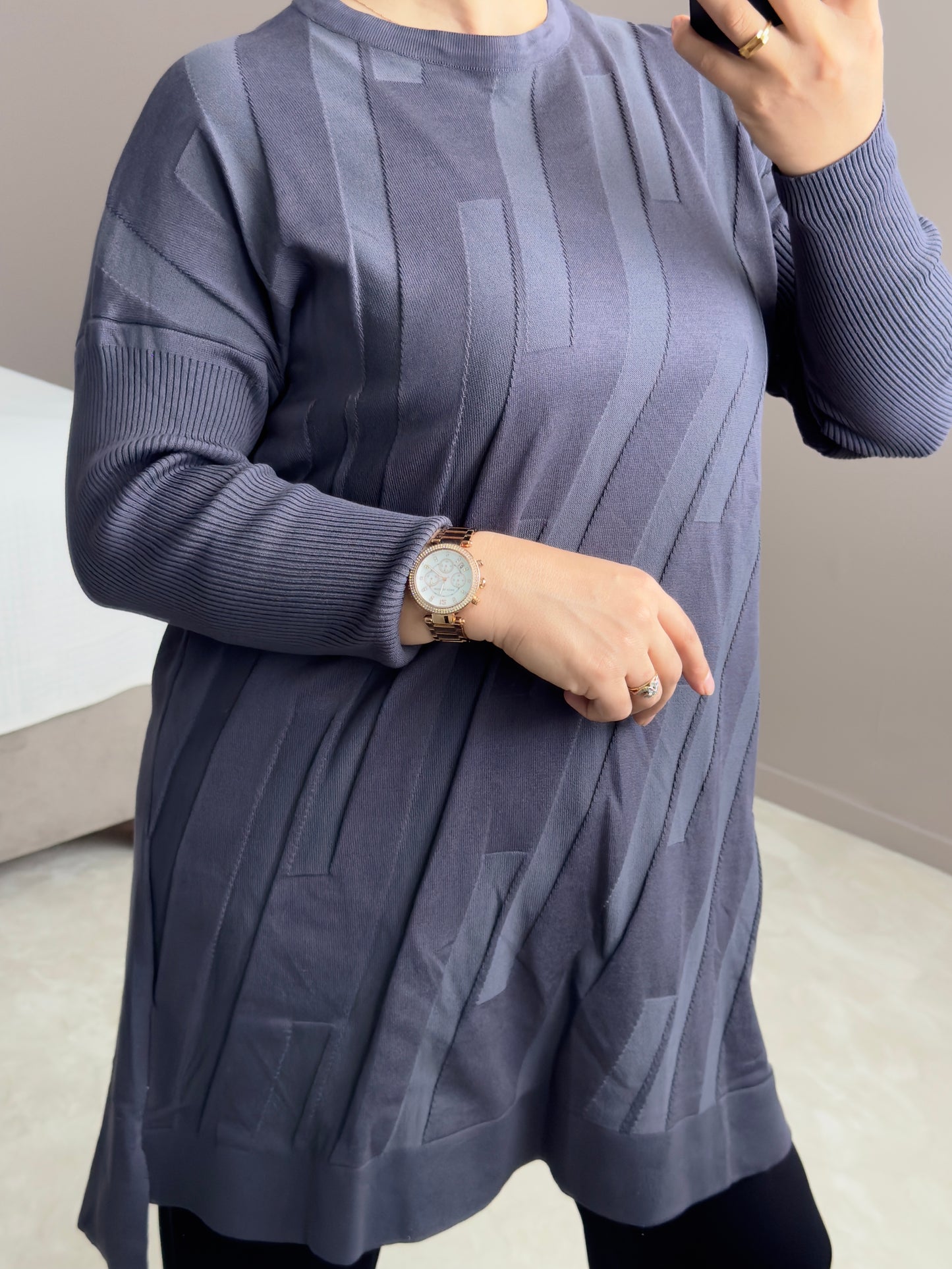 TUNIQUE EN TISSU MERCERISE A MOTIFS INTEGRES