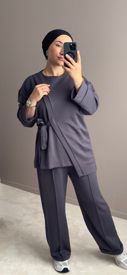 ENSEMBLE SPORT ANTHRACITE TISSU MODAL