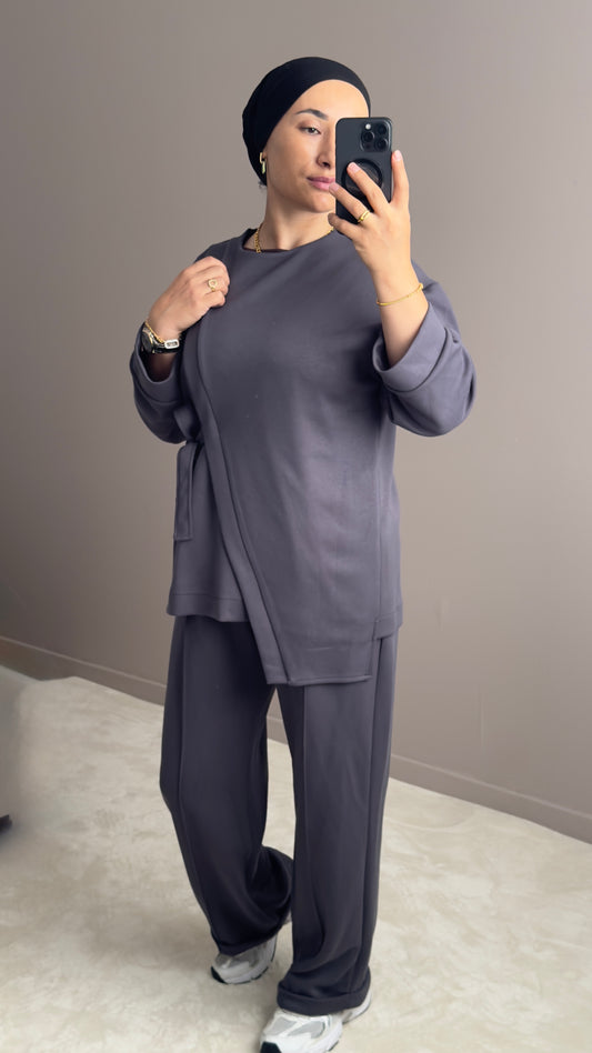 ENSEMBLE SPORT ANTHRACITE TISSU MODAL