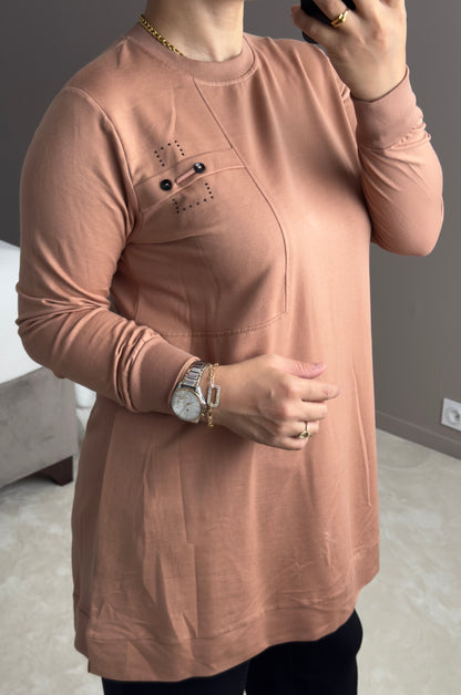 PULL LONG ET LEGER  BLEU CIEL