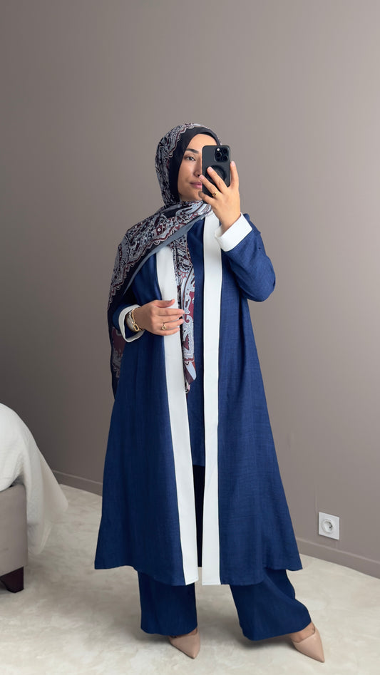 ENSEMBLE KIMONO TROIS PIECE AVEC PANTALON