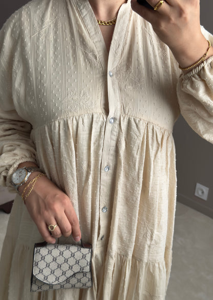 ROBE LONGUE BOHEME EN COTTON LEGERE ET EVASEE