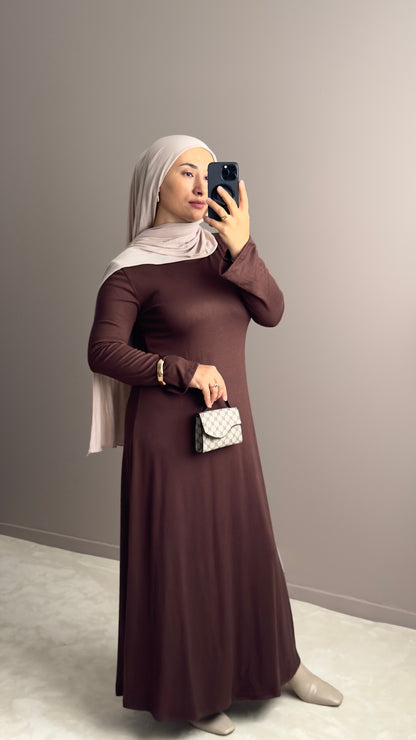 ROBE LONGUE AVEC CAPE AMOVIBLE -ELEGANCE POLYVALENTE