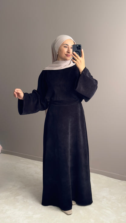 Ensemble femme velours – top large et jupe maxi confortable
