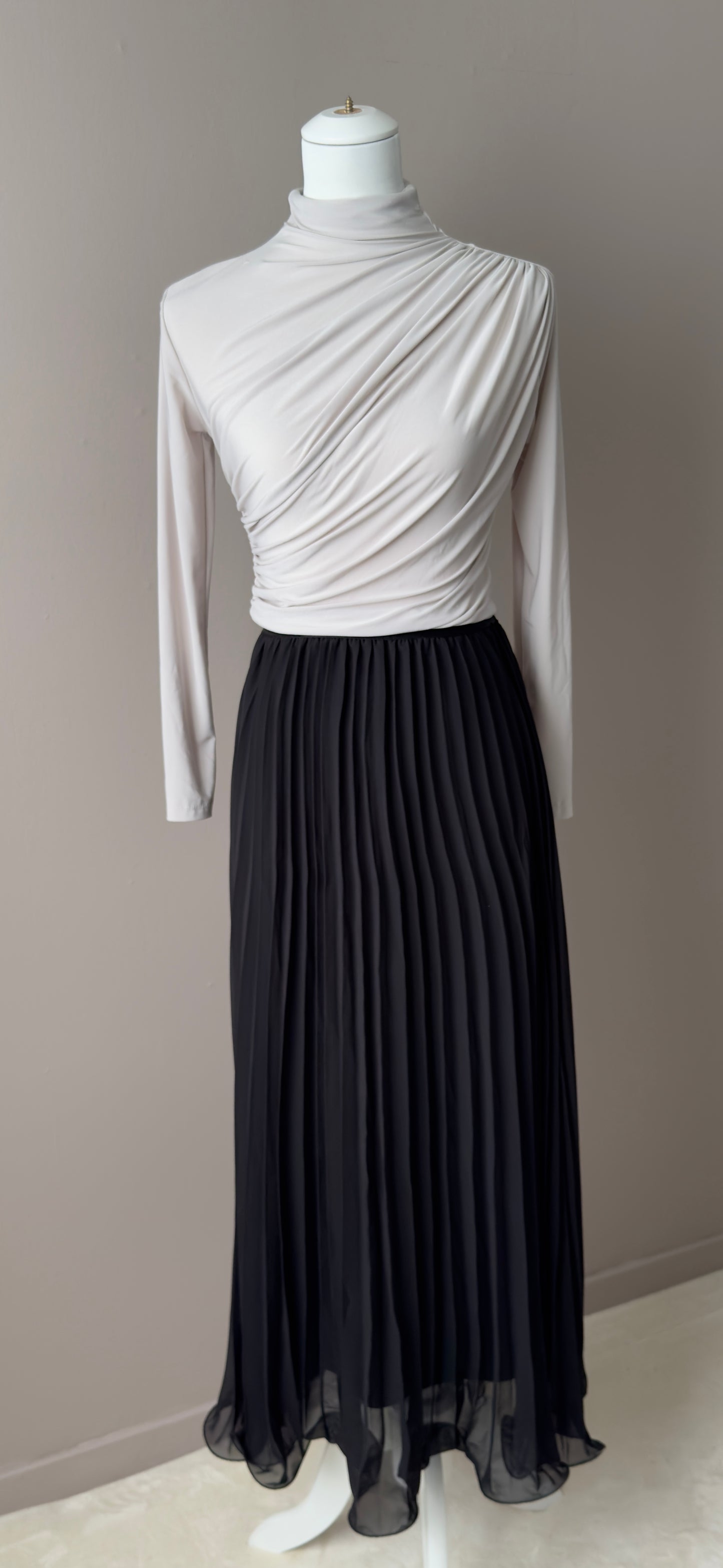 Blouse en jersey avec drapé – chic décontracté