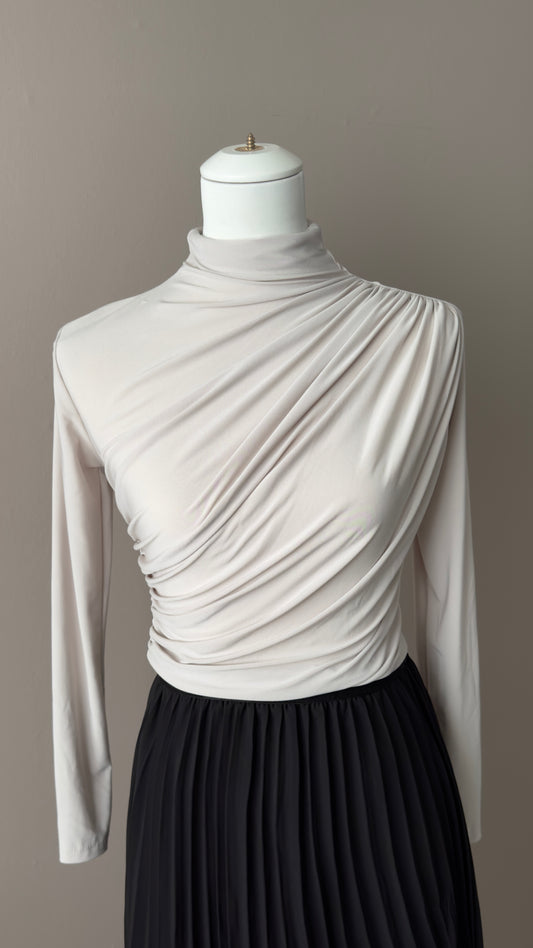 Blouse en jersey avec drapé – chic décontracté