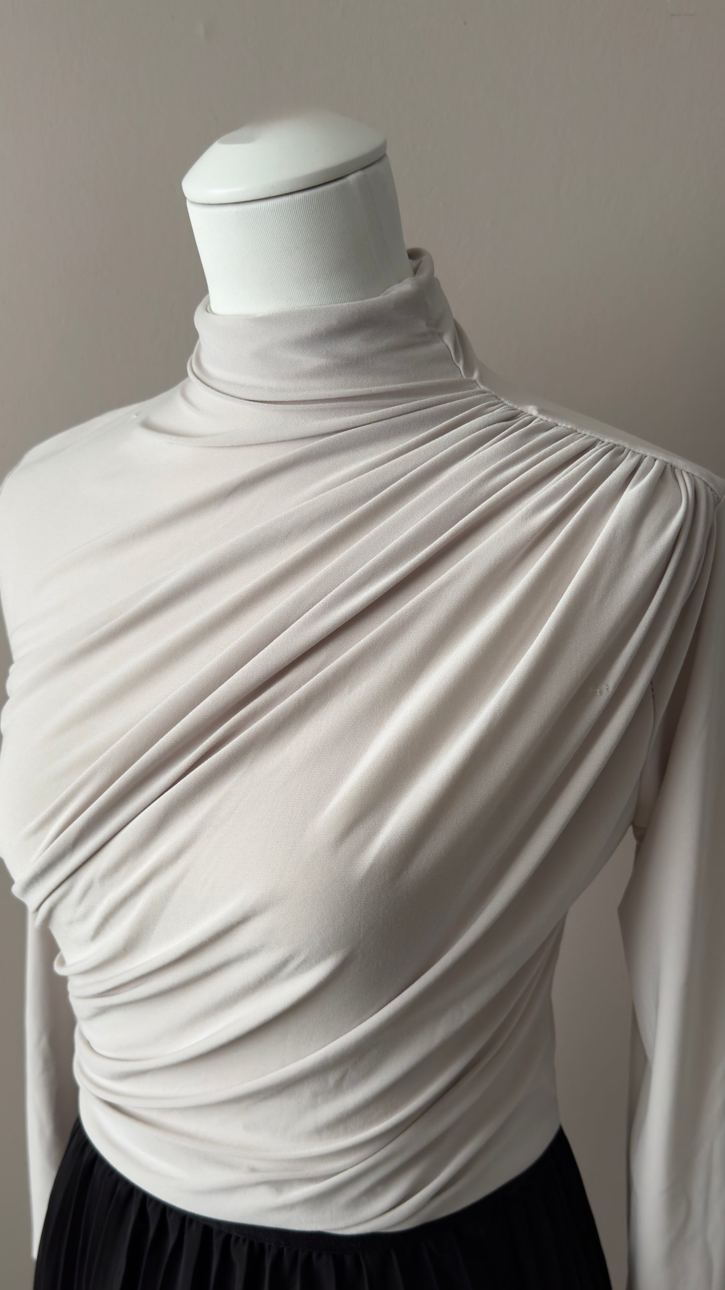 Blouse en jersey avec drapé – chic décontracté