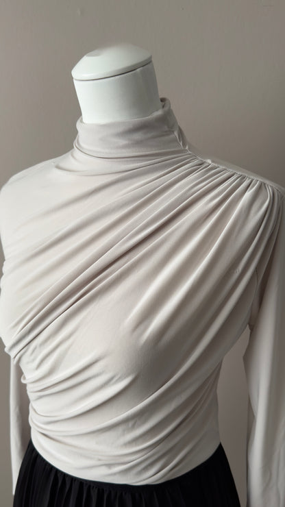 Blouse en jersey avec drapé – chic décontracté