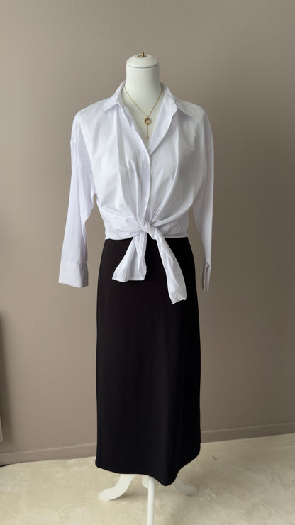 CHEMISE LONGUE  BLANCHE  OVERSIZE FEMME