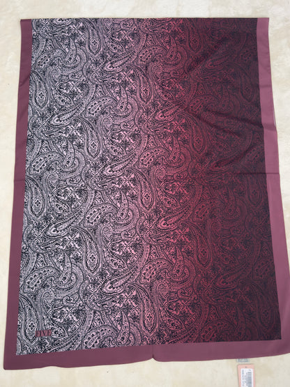 CHALE ELEGANT ROSE FONCE ET NOIR-MOTIF PAISLEY MODERNE-ETNIK DESEN SAL