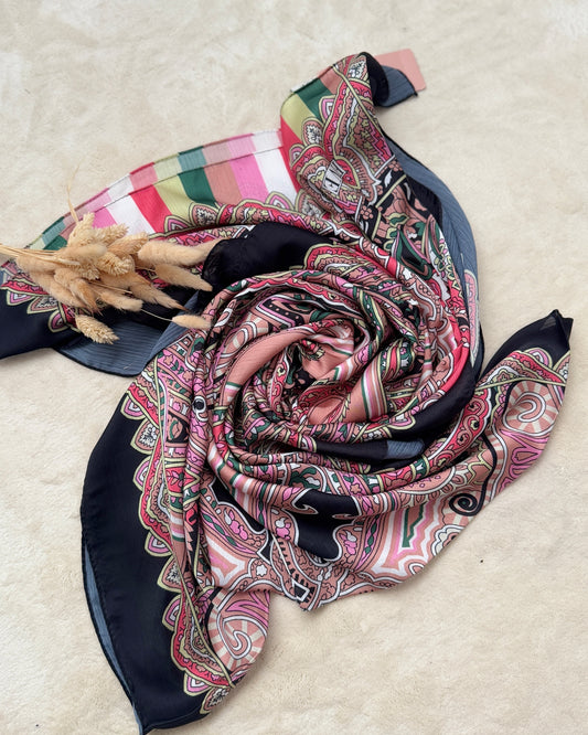 CHALE ELEGANT MULTICOLORE-BATIK DESEN RENKLI SAL