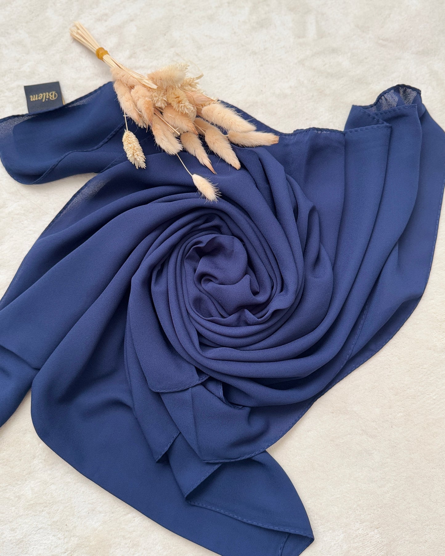 CHALE CREPE BLEU MARINE -LACIVERT KREP SAL