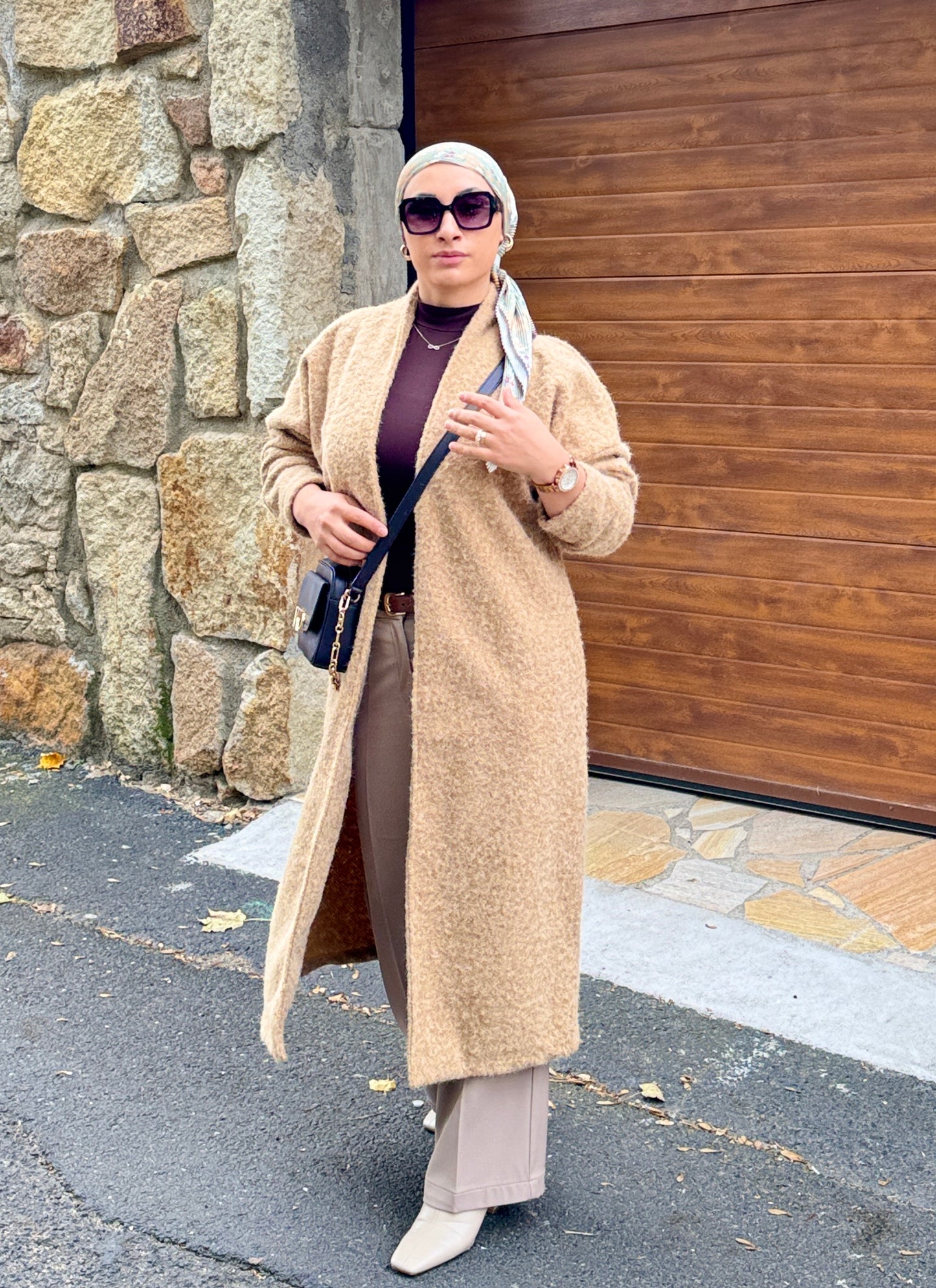 MANTEAU CAMEL OVERSIZE-TABA RENGI OVERSIZE MANTO