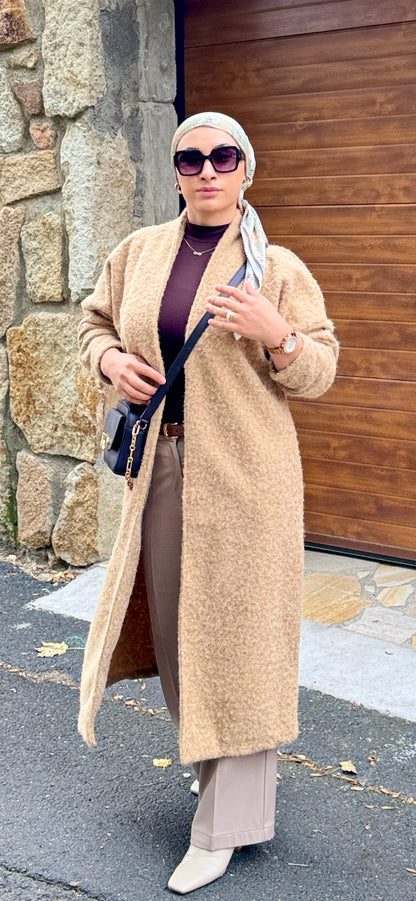 MANTEAU CAMEL OVERSIZE-TABA RENGI OVERSIZE MANTO