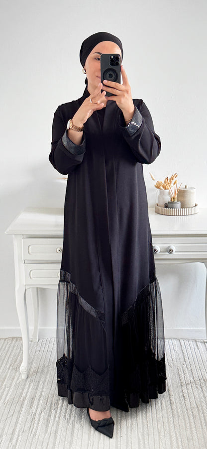 SET DE KIMONO NOIR AVEC DES SEQUINS