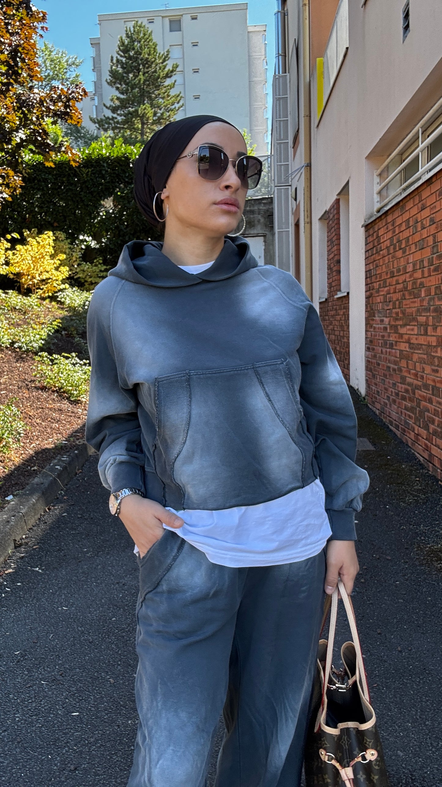 ENSEMBLE DE SURVETEMENT FEMME OVERSIZE GRIS